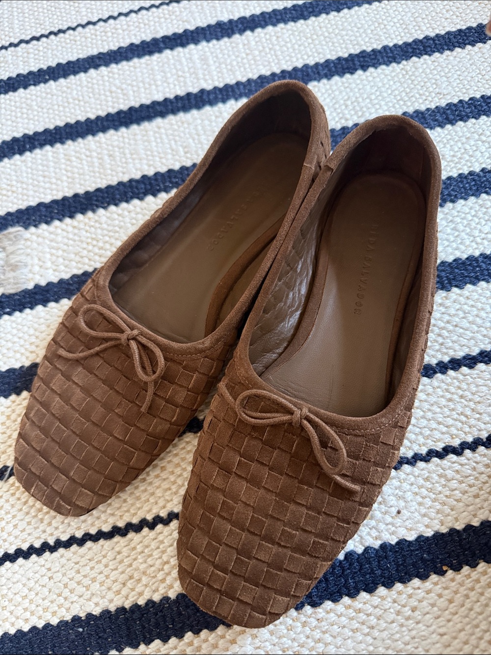 Freda Salvador - Jada Square Toe Ballet Flats- size 9, Brown Suede - Picture 2 of 6